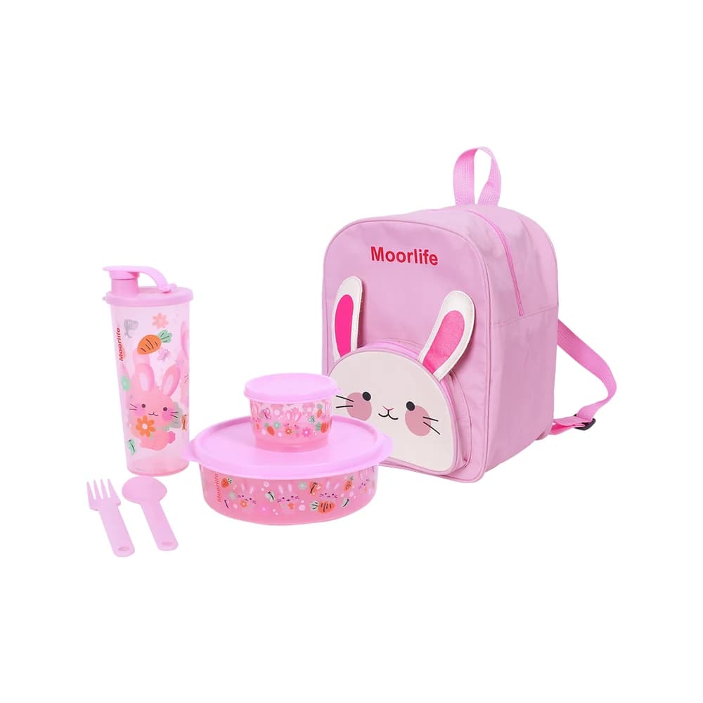 Set rucsac Bunny cu accesorii pentru prânz